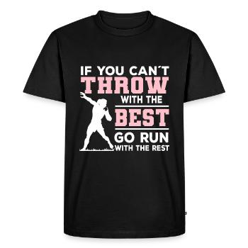 | femmes au lancer du poids Cadeaux sportifs de putter de tir - T-shirt Premium bio Homme - noir - Devant - Nico (187cm)