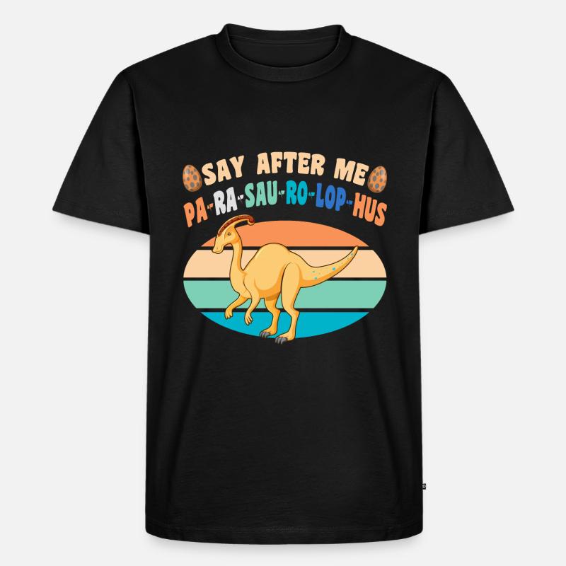 Dinosaurier - Männer Premium Bio T-Shirt - Schwarz