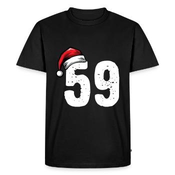 59 Numéro Noël - T-shirt Premium bio Homme - noir - Devant - Nico (187cm)
