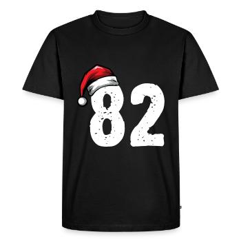 82 Nombre Noël - T-shirt Premium bio Homme - noir - Devant - Nico (187cm)