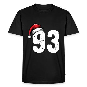93 Numéro Noël - T-shirt Premium bio Homme - noir - Devant - Nico (187cm)