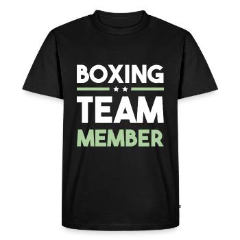 Boxing Team - Men's Premium Organic T-Shirt - black - Front - Nico (187cm)