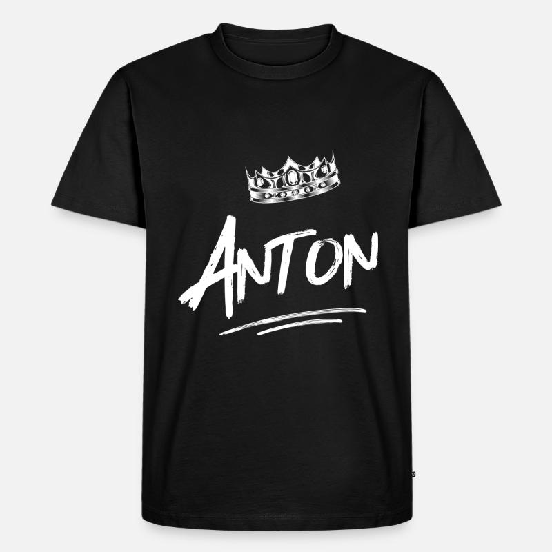Anton - Männer Premium Bio T-Shirt - Schwarz