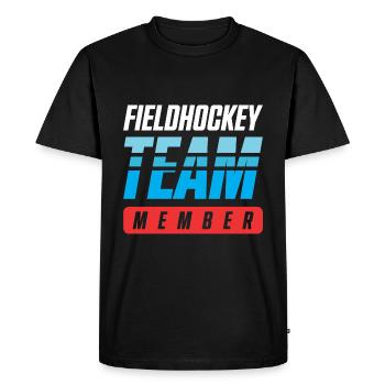 Équipe de hockey sur gazon - T-shirt Premium bio Homme - noir - Devant - Nico (187cm)