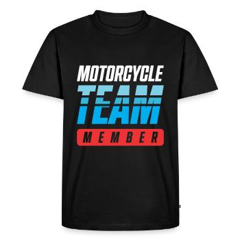Motorcycle Team - Men's Premium Organic T-Shirt - black - Front - Nico (187cm)