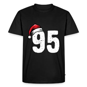 95 Numéro Noël - T-shirt Premium bio Homme - noir - Devant - Nico (187cm)