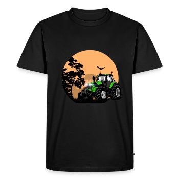 Tracteur - remorqueur - agriculteur - agriculteur - T-shirt Premium bio Homme - noir - Devant - Nico (187cm)