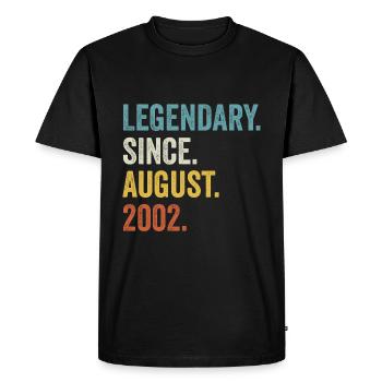 Legendary Since August 2002 20e anniversaire - T-shirt Premium bio Homme - noir - Devant - Nico (187cm)