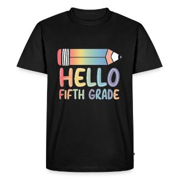 Bonjour la cinquième année - T-shirt Premium bio Homme - noir - Devant - Nico (187cm)