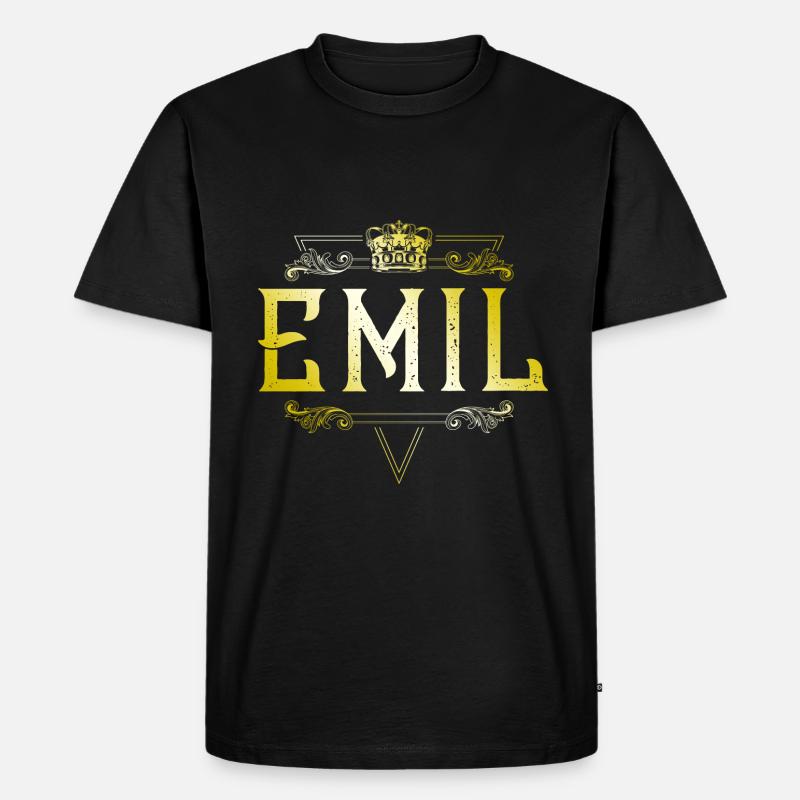 Emil - Männer Premium Bio T-Shirt - Schwarz