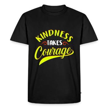 La gentillesse prend du courage contre l’intimidation - T-shirt Premium bio Homme - noir - Devant - Nico (187cm)