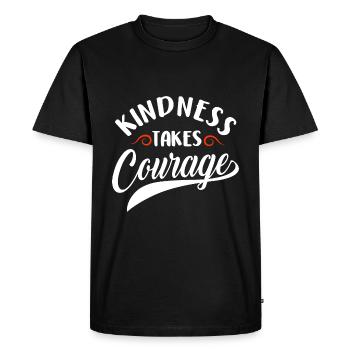 La gentillesse prend du courage contre l’intimidation - T-shirt Premium bio Homme - noir - Devant - Nico (187cm)