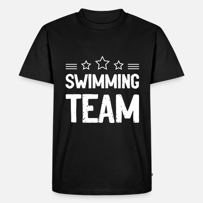 Schwimmen Team - Männer Premium Bio T-Shirt - Schwarz