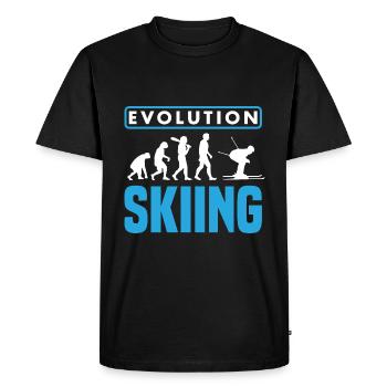 Skiing Evolution Vintag Winter Sport Ski - Men's Premium Organic T-Shirt - black - Front - Nico (187cm)