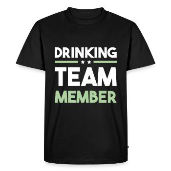 Équipe de consommation d’alcool - T-shirt Premium bio Homme - noir - Devant - Nico (187cm)