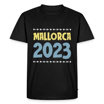 Mallorca 2023 - Men's Premium Organic T-Shirt - black - Front - Nico (187cm)