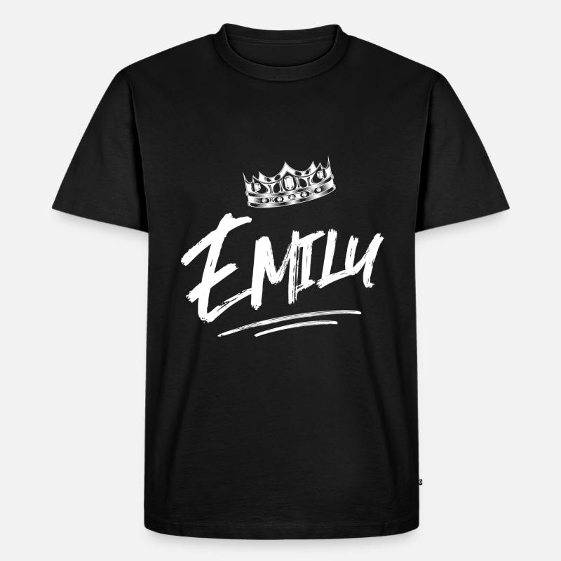 Emily - Männer Premium Bio T-Shirt - Schwarz