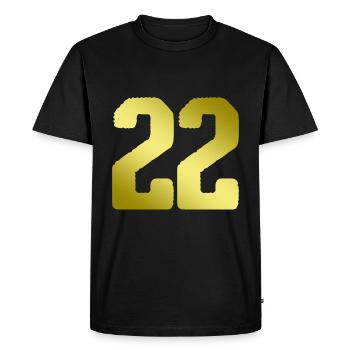 22 Number jersey - Men's Premium Organic T-Shirt - black - Front - Nico (187cm)