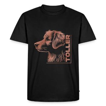 GREAT Drawing Head Rose Gold - Men's Premium Organic T-Shirt - black - Front - Nico (187cm)