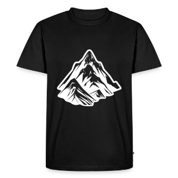 Berge Symbol Mountains - Men's Premium Organic T-Shirt - black - Front - Nico (187cm)