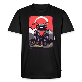 Japan Rote Sonne: Edo Tradition Manga Robot - Männer Premium Bio T-Shirt - Schwarz - Vorne - Nico (187cm)