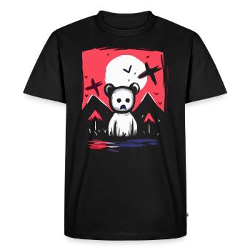 Japan's Red Sun: A Strange Toy Bear - Men's Premium Organic T-Shirt - black - Front - Nico (187cm)