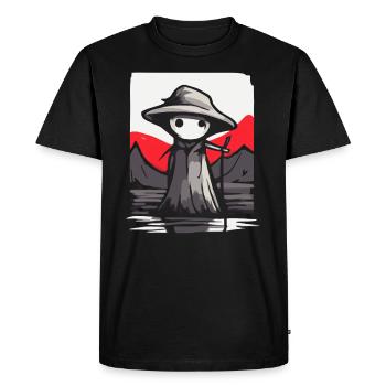 Japan's Red Sun: The Mountain Shepherd - Men's Premium Organic T-Shirt - black - Front - Nico (187cm)
