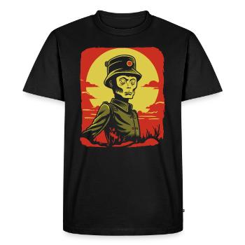 Asiatique Cartoon Mate - T-shirt Premium bio Homme - noir - Devant - Nico (187cm)