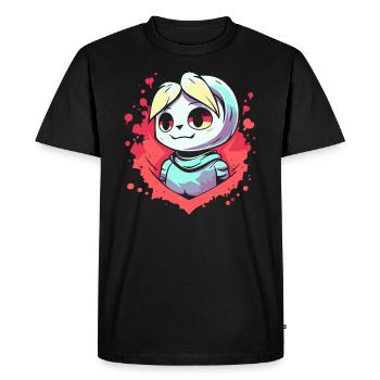 Cute anime character - Men's Premium Organic T-Shirt - black - Front - Nico (187cm)
