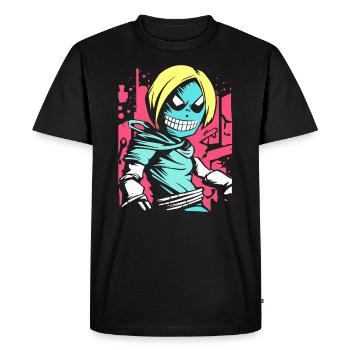 I Live and Die for Anime - Men's Premium Organic T-Shirt - black - Front - Nico (187cm)