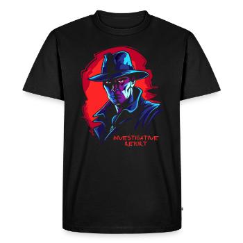 Reportage d’enquête d’un détective de film noir - T-shirt Premium bio Homme - noir - Devant - Nico (187cm)