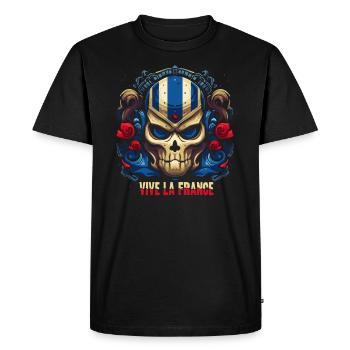 Vive la France - Men's Premium Organic T-Shirt - black - Front - Nico (187cm)