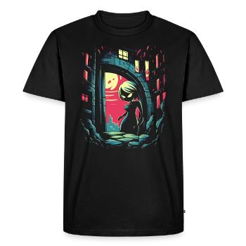 Soirée Fille Anime - T-shirt Premium bio Homme - noir - Devant - Nico (187cm)