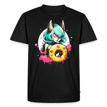 The she-devil of the glazed donut - Men's Premium Organic T-Shirt - black - Front - Nico (187cm)