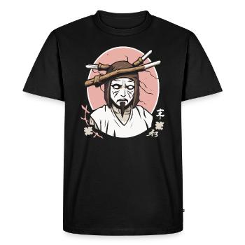Sakura Blossoms Japon Fantômes Zombie - T-shirt Premium bio Homme - noir - Devant - Nico (187cm)