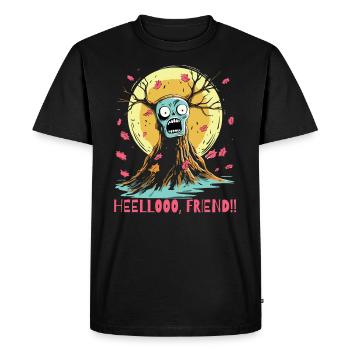 Hello! Horror Tree Friend - Men's Premium Organic T-Shirt - black - Front - Nico (187cm)