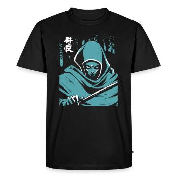 Fantôme d’horreur japonais - T-shirt Premium bio Homme - noir - Devant - Nico (187cm)
