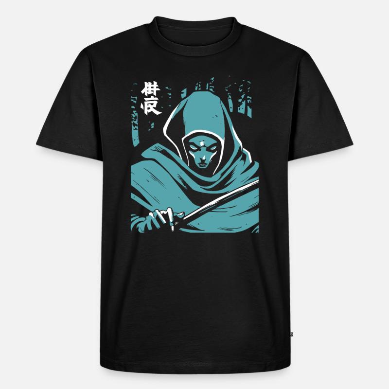 Japanischer Horror Geist - Männer Premium Bio T-Shirt - Schwarz