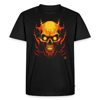 Ugly and Evil: Horror Skull - Men's Premium Organic T-Shirt - black - Front - Nico (187cm)