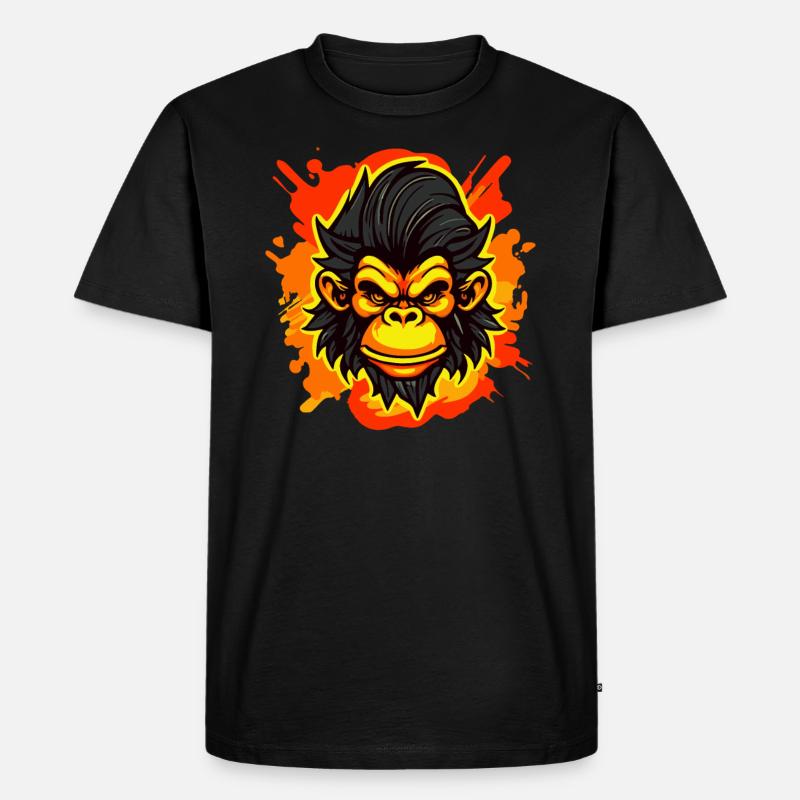 Ein starker Affe - Männer Premium Bio T-Shirt - Schwarz