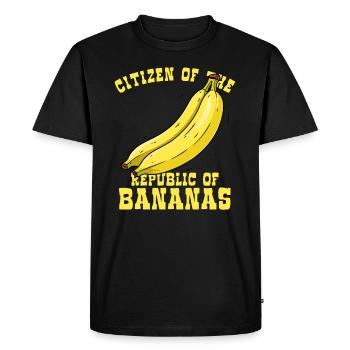 Citizens of the Republic of Bananas - Men's Premium Organic T-Shirt - black - Front - Nico (187cm)