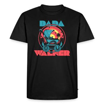 Daddy Dada Poussette Babywalker - T-shirt Premium bio Homme - noir - Devant - Nico (187cm)