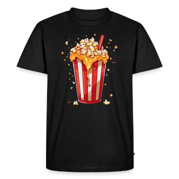 Cinema Stuff: Soda Drink, Honeyed Popcorn - Men's Premium Organic T-Shirt - black - Front - Nico (187cm)