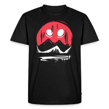 Lune rouge : Nature en colère - T-shirt Premium bio Homme - noir - Devant - Nico (187cm)