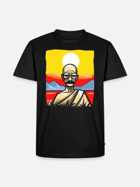 Mahatma Buddha: Tegneseriebuddhisme - Herre Premium økologisk T-shirt - sort