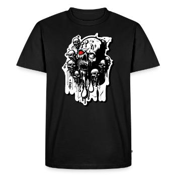 Zombie Skulls and Skulls - Men's Premium Organic T-Shirt - black - Front - Nico (187cm)