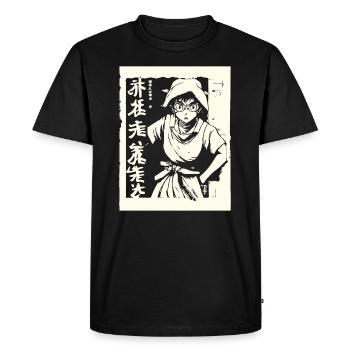 Manga japonais Anime Otaku Ninja - T-shirt Premium bio Homme - noir - Devant - Nico (187cm)