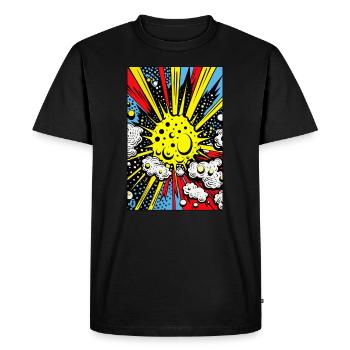 Pop Art Cartoon Blast Boom - T-shirt Premium bio Homme - noir - Devant - Nico (187cm)