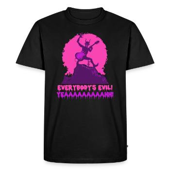 Everyone is evil! Devil's rock concert in hell - Men's Premium Organic T-Shirt - black - Front - Nico (187cm)
