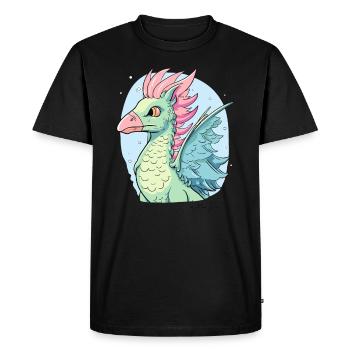 Un dragon aigle de dessin animé - T-shirt Premium bio Homme - noir - Devant - Nico (187cm)